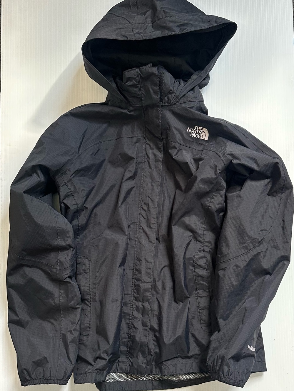 The North Face Black Hooded Kids Rain Jacket